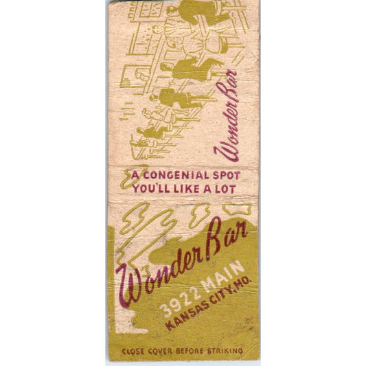 Wonder Bar - Kansas City MO Advertising Matchbook Cover SA9-M3