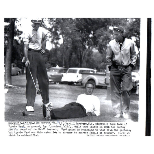 1956 Original Press Photo Golf J.P. Ward & Harvie Ward National Amateur 8x10 AD2