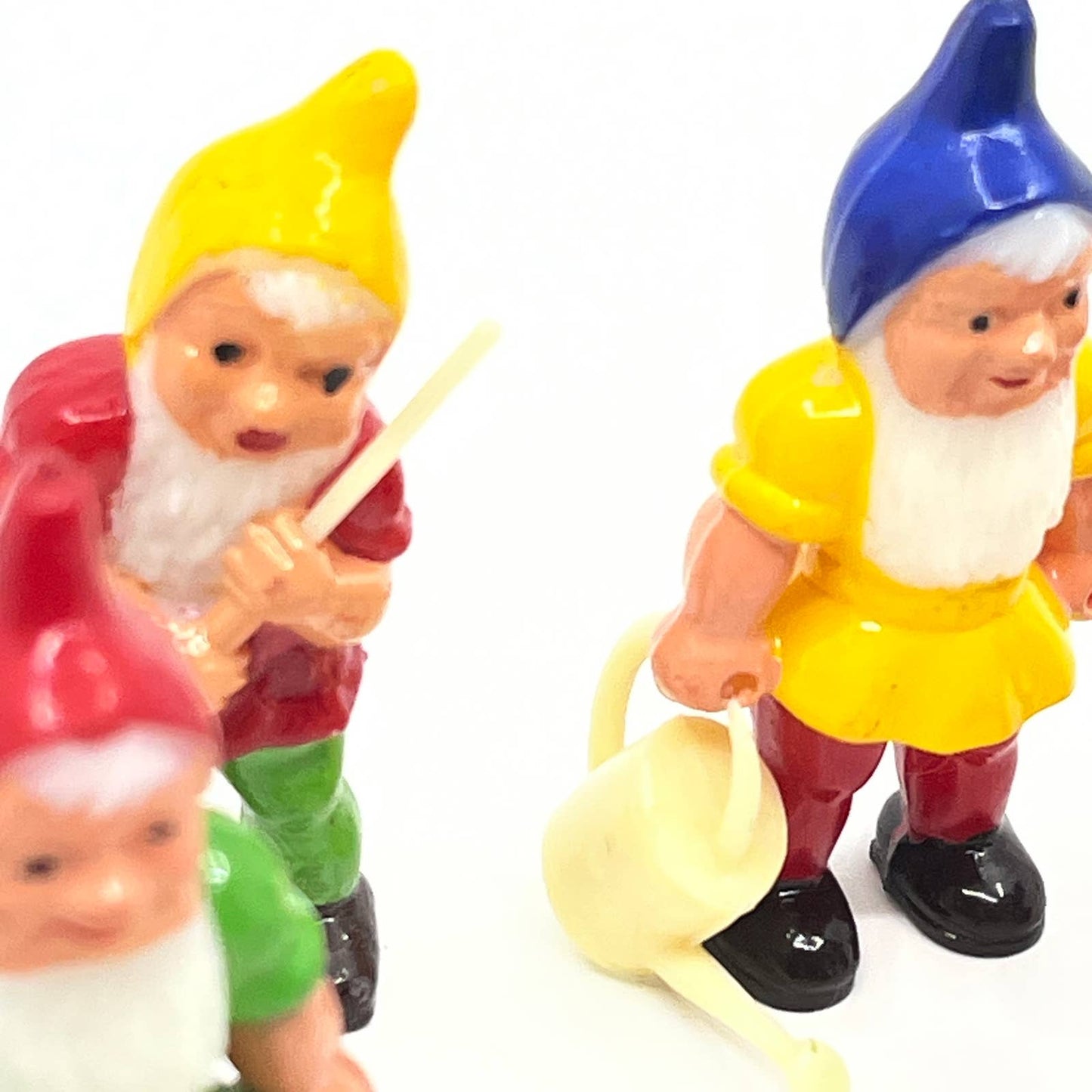 1960s Miniature Celluloid Working Gnomes Set of 6 SD6