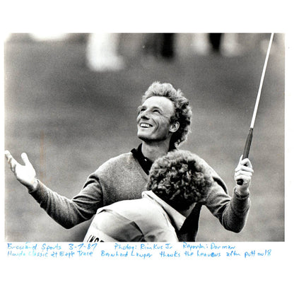 1987 Press Photo Golf Bernhard Langer Eagle Trace Honda Classic 8x10" AD2
