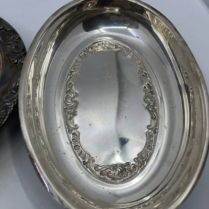 Wallace 1137 Georgian Silverplate Oval Serving Dish With Lid 1137 TH9