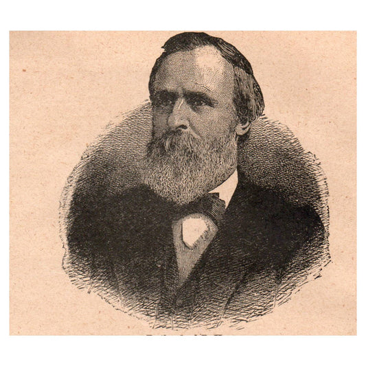 President Rutherford B. Hayes Portrait 4x4" Original Engraving 1899 TJ8-5