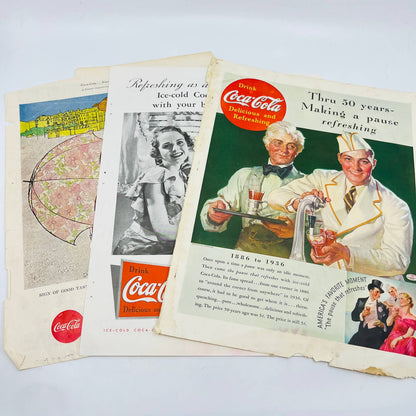 1935,36,57 Coca Cola Coke Soda Pop Original Print Ads 10x13.5” TA8