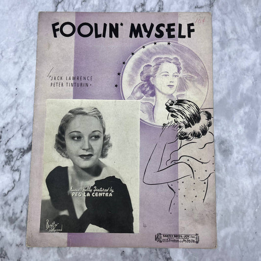 1937 Sheet Music Foolin' Myself Jack Lawrence Peter Tinturin Peg La Centra TH1