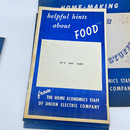 Helpful Hints About Homemaking Cookbook Lot of 10 Union Electric Co St Louis TF7