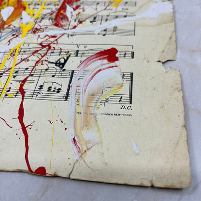 Original Mixed Media Abstract Art Painting 10x13.5” Vivid Notes Signed #3