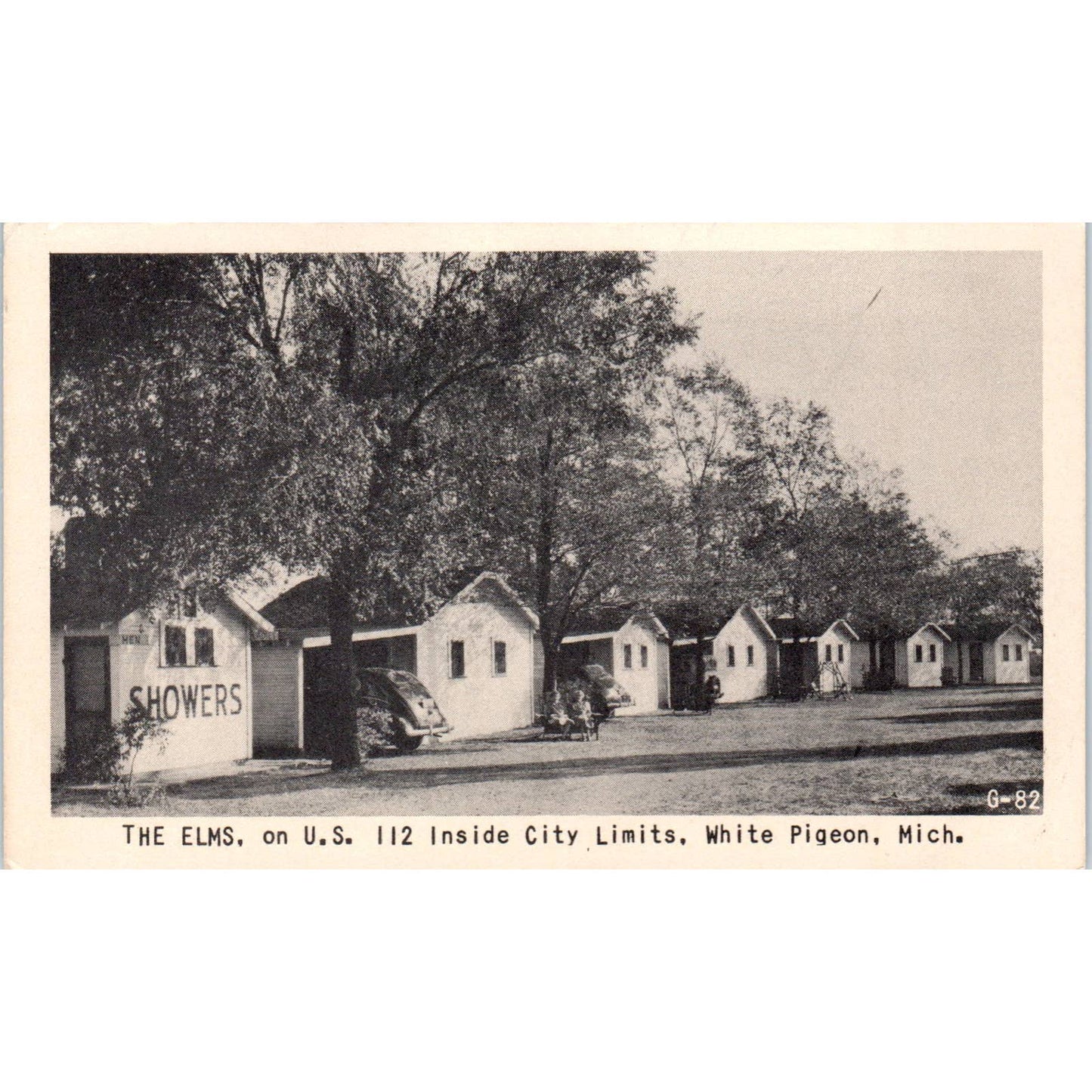 The Elms on US 112 Inside City Limits White Pigeon MI - Original Postcard TJ9-P1