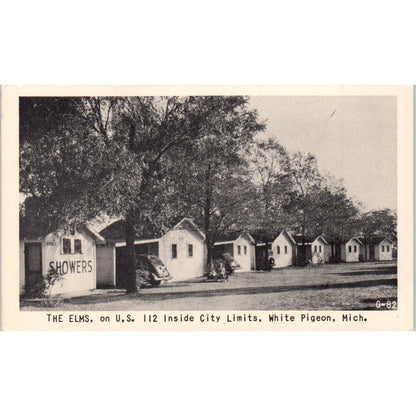 The Elms on US 112 Inside City Limits White Pigeon MI - Original Postcard TJ9-P1