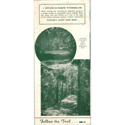 1950s Nature's Giant Fish Bowl Homosassa Springs Fold Out Travel Brochure SE3-4