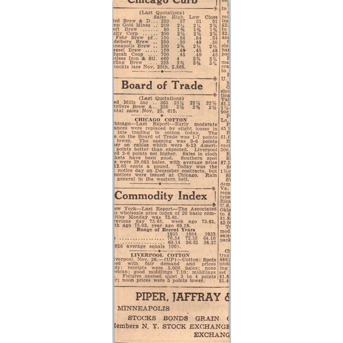 1935 Minneapolis Journal Newspaper Ad The Quality Cigar Store S. 6th Street FL5-4