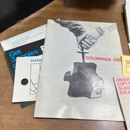 VTG Polaroid Colorpack Land Camera Instant Camera w/ Box, Manual & Inserts TH1