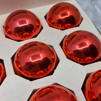 Shiny Brite 12 Vintage 2 1/4" Mercury Glass Ornaments Original Box Red Pink OT1