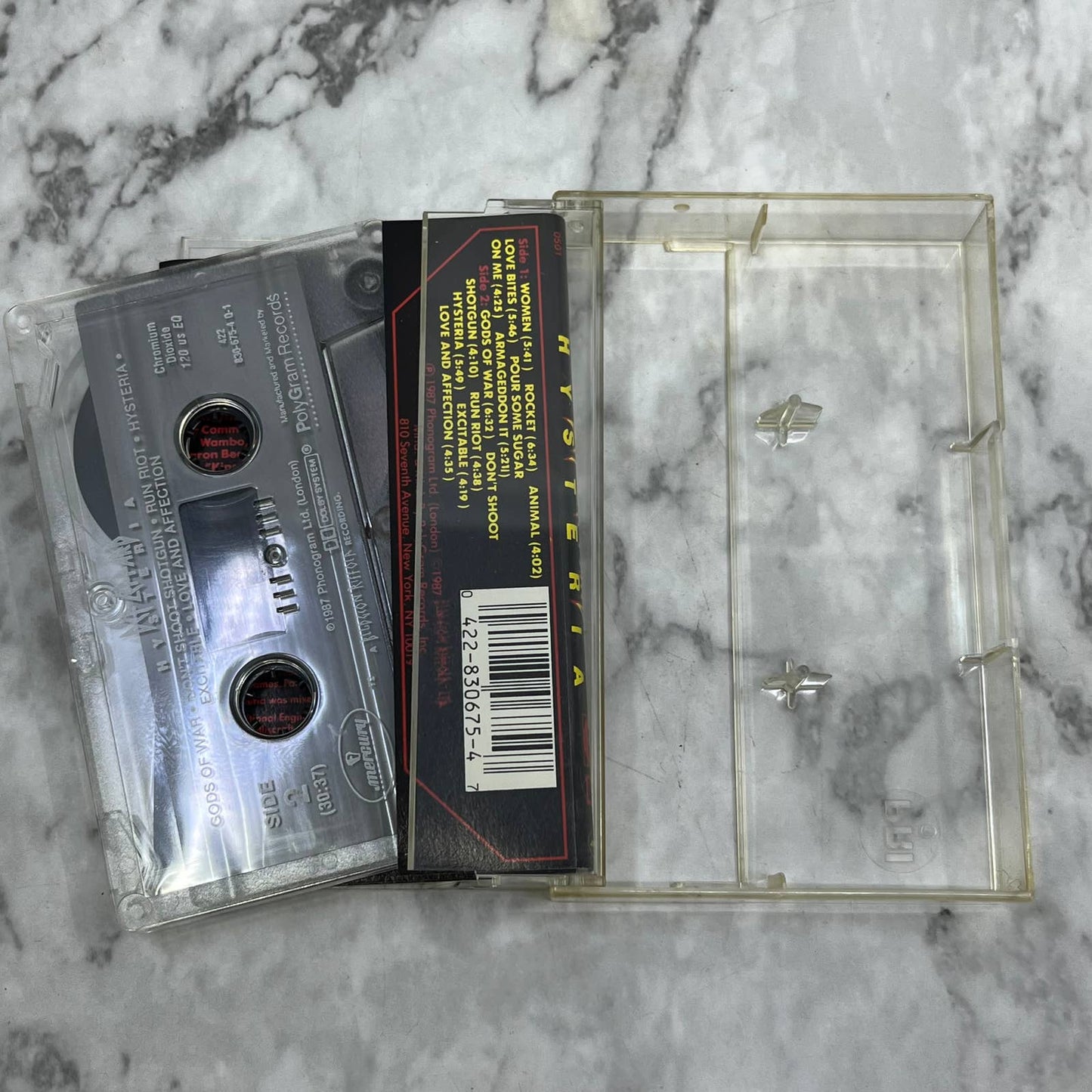 Def Leppard Hysteria Cassette Tape TJ5-73