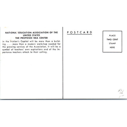 Proposed NEA Center Original Postcard TK1-P12