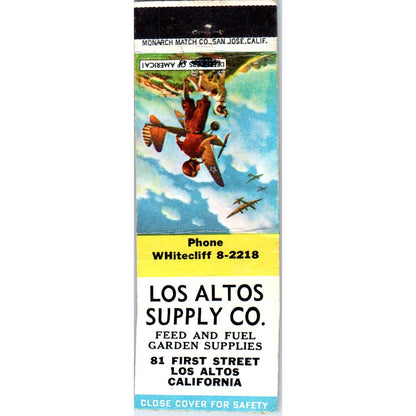 Los Altos Supply Co Feed & Fuel California Advertising Matchbook Cover SA9-M10