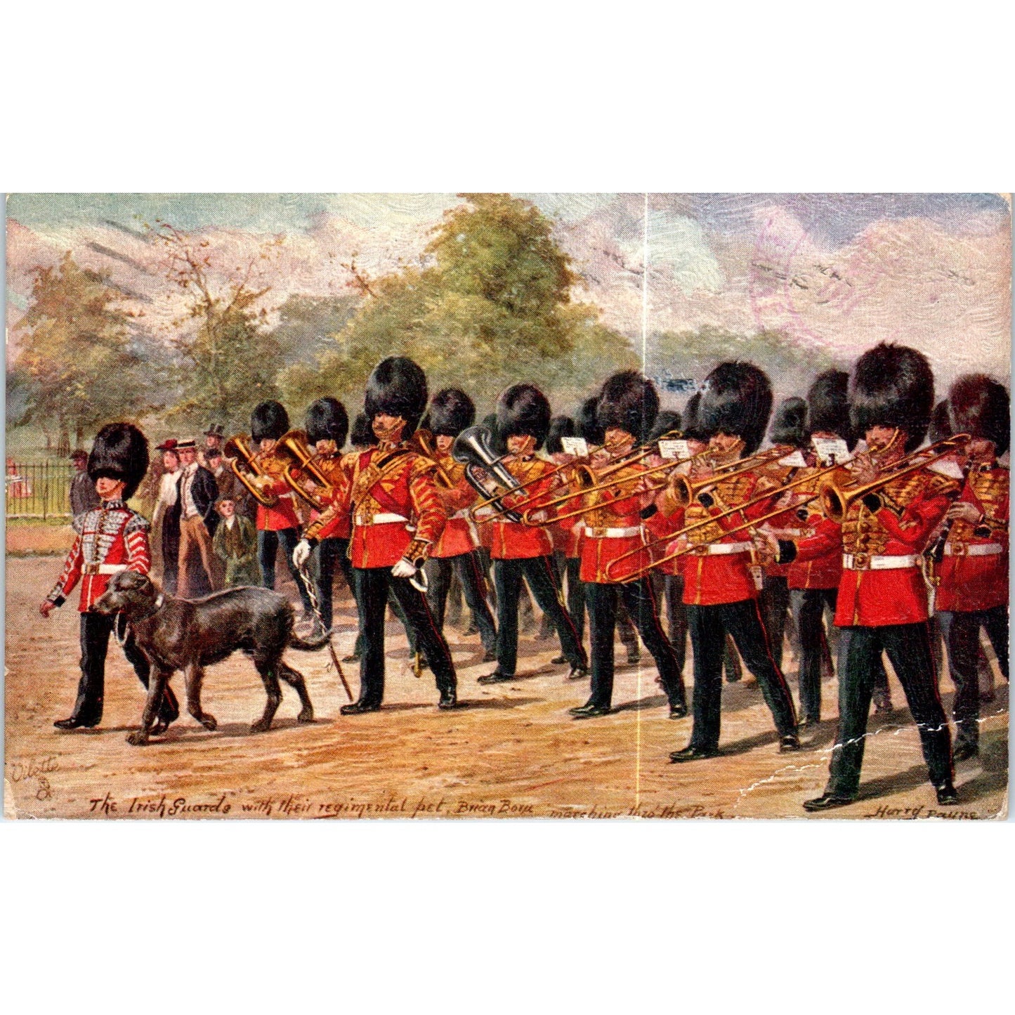 London Military The Irish Guards Raphael Tuck Oilette Original Postcard P3-2
