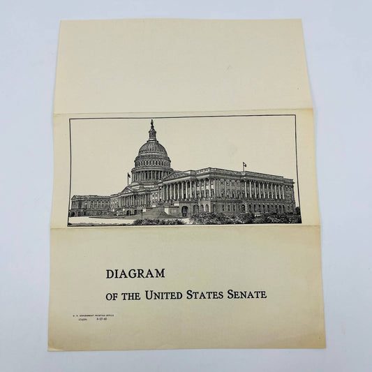 1940 Diagram of the United States Senate 76th Congress EA3-1