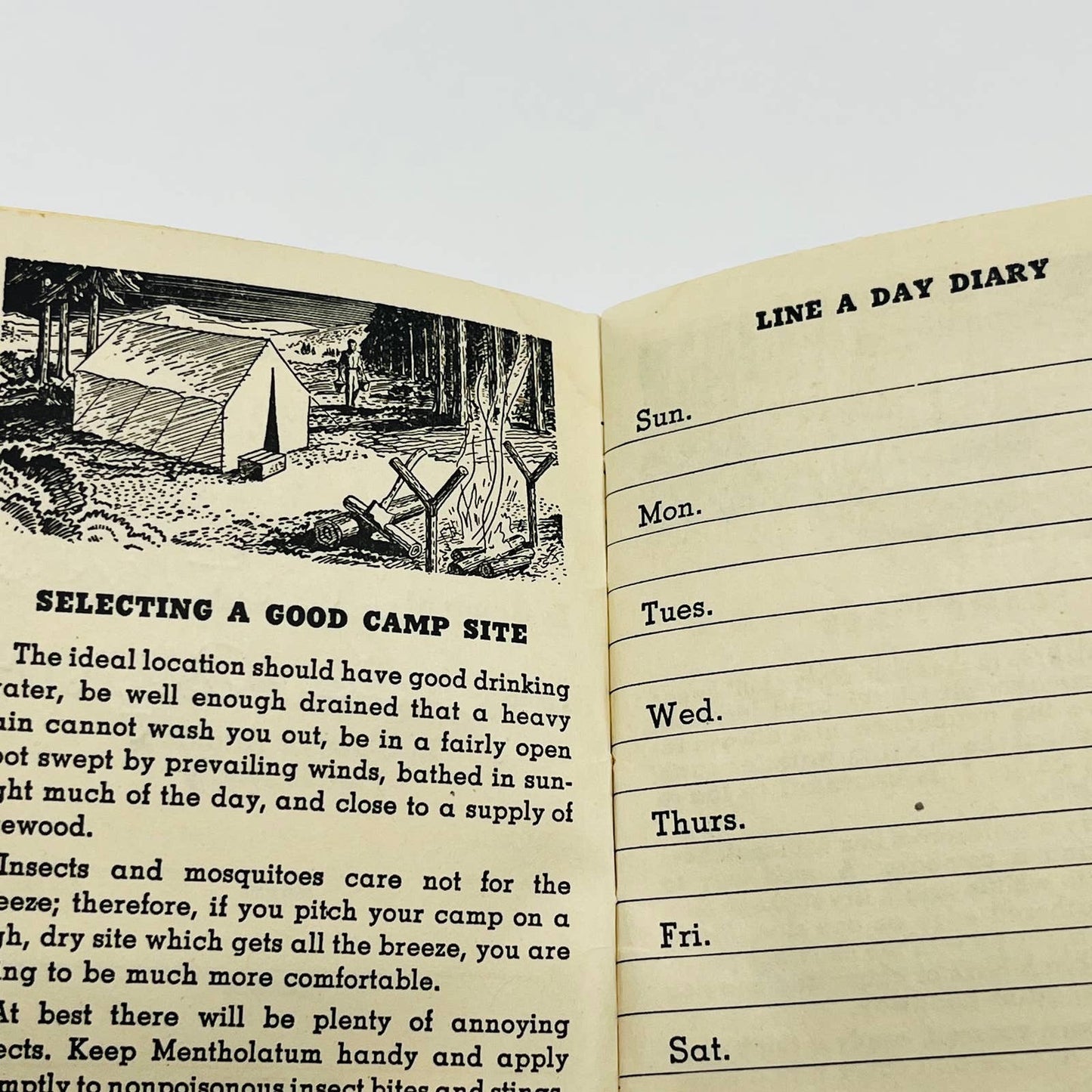 1942 Camp Aid & Log Book Spirit Lake Scout Camp WA Mt. St. Helen Blue SC2