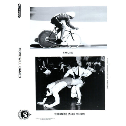 1986 Press Photo Cycling Goodwill Games Moscow Wrestling Andre Metzger 8x10" AD3