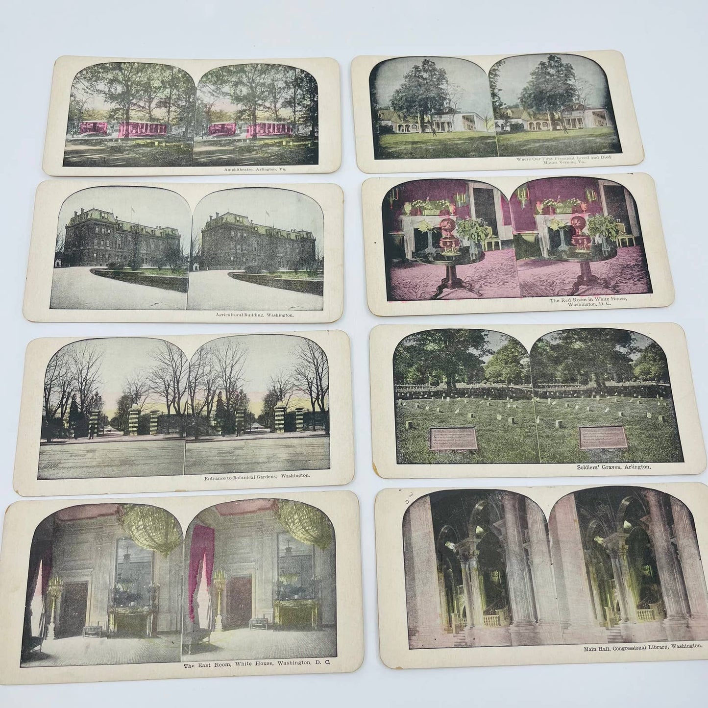 c1890 Lot of 8 Stereoview Cards Pictures US CAPITOL WASHINGTON DC TA7-25