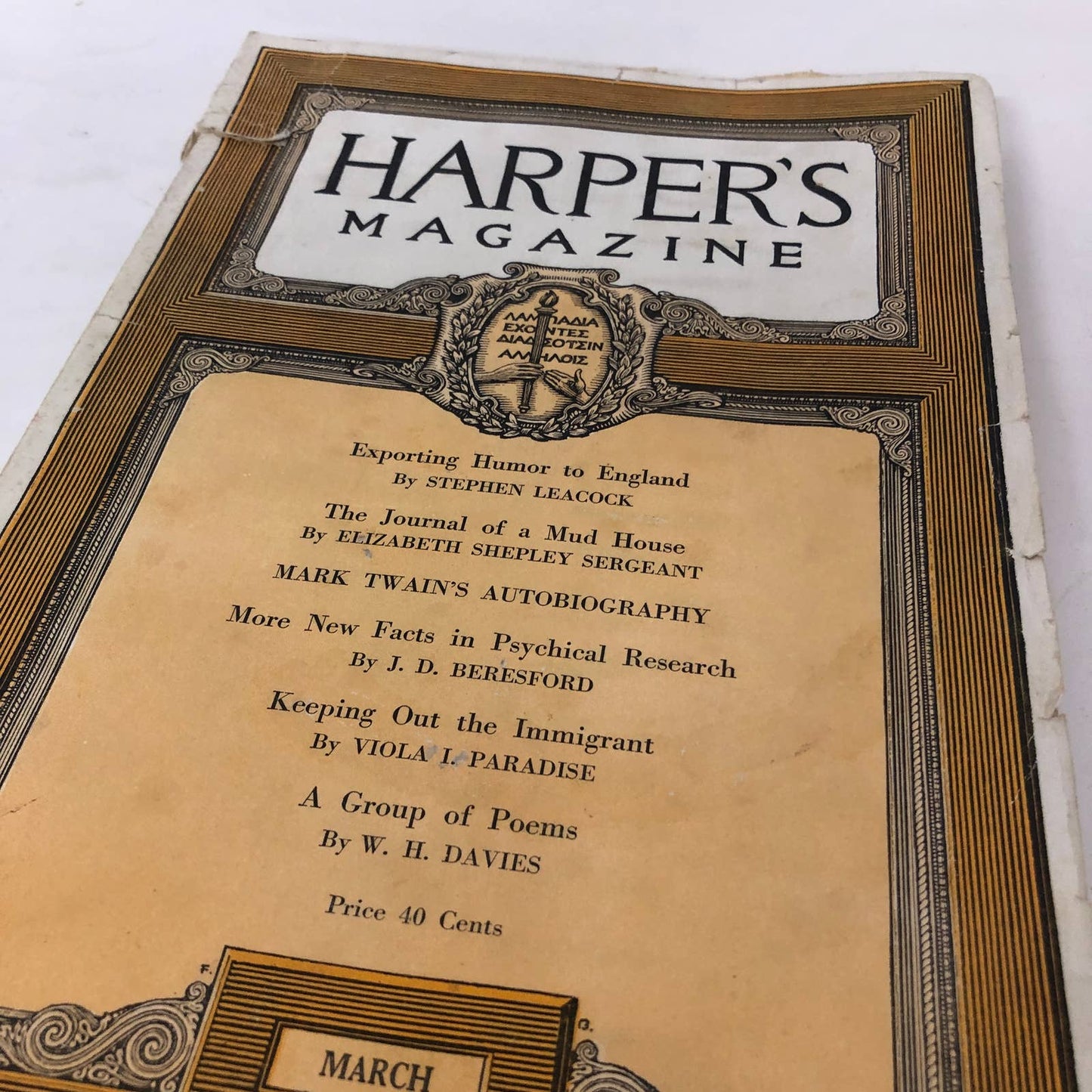 Harper's Magazine - March 1922 Mark Twain’s Autobiography Many Ads