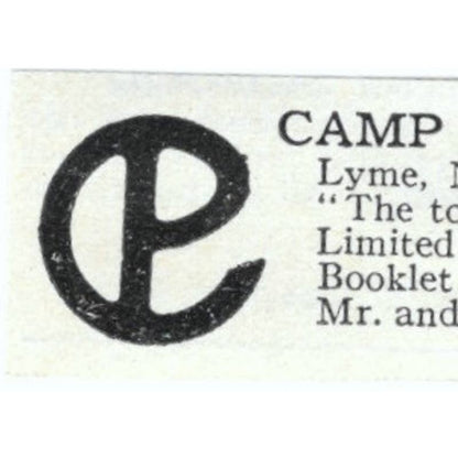 Camp Pinnacle for Boys Lyme NH Alvin D. Thayer - 1921 Original Ad TJ7-S6