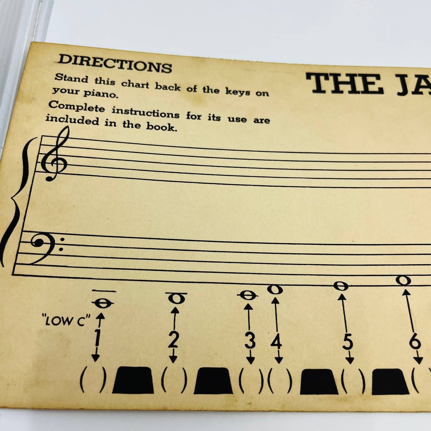 c1930 The Jacques Fray Speed Method Note Chart for Piano M1