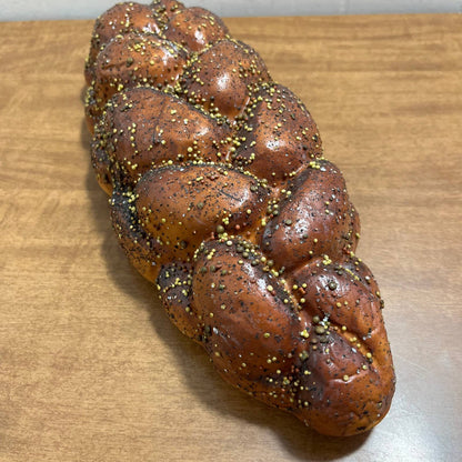 Realistic Artificial Food Prop Large Loaf of Challa Twist Bread Plastic 14” TF3