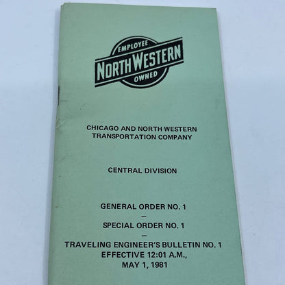 1981 Chicago & Northwestern Railroad Central Division General Order No. 1 TG6