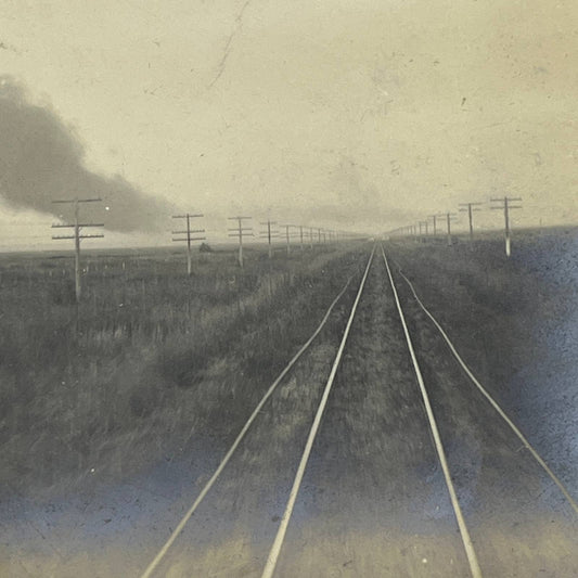 1903 Photo Smoke from Train Using Petroleum Oil Southern Pacific RR LA AC7