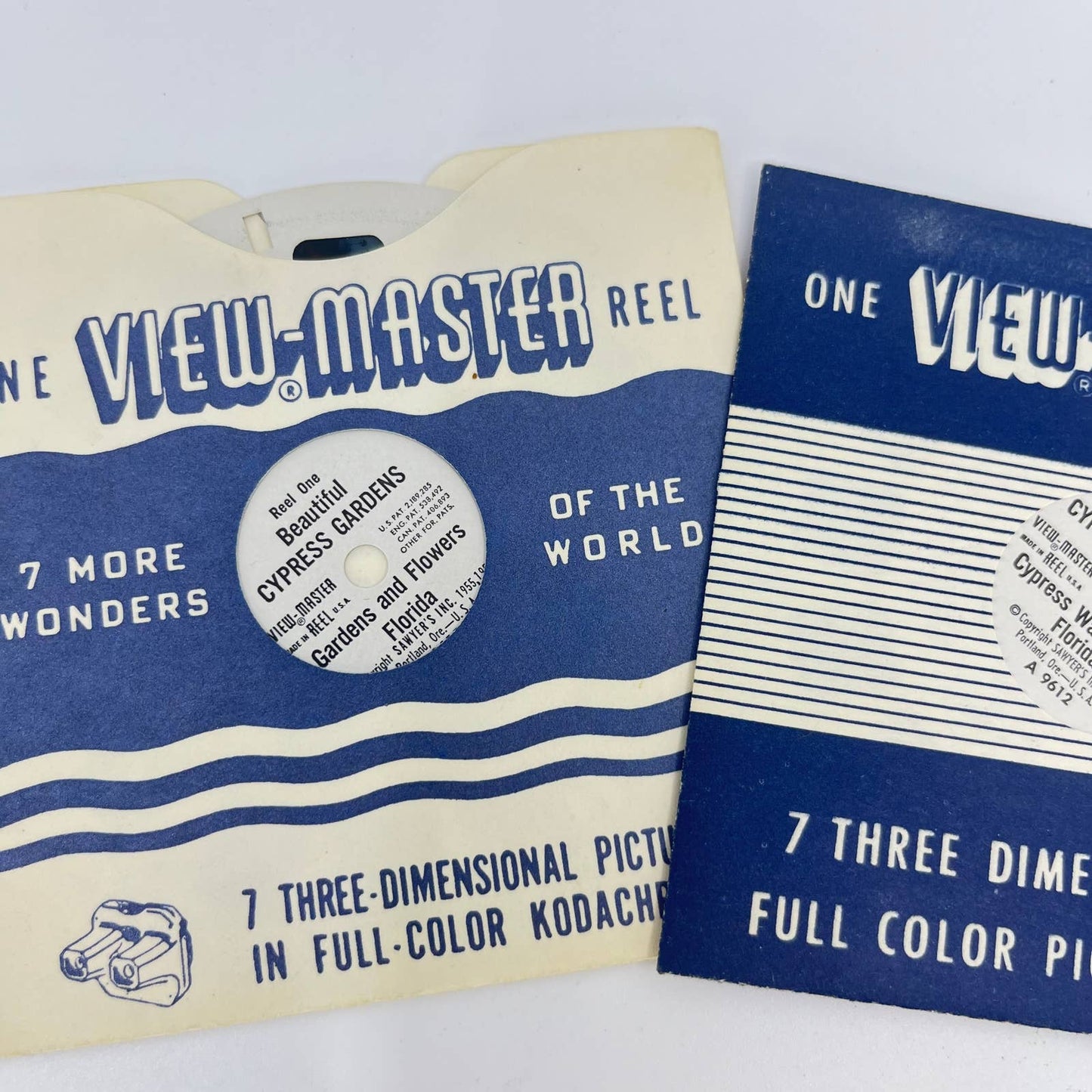 1958 Vacationland Series A 961 Cypress Gardens View Master Reels w/ Sleeve SD2