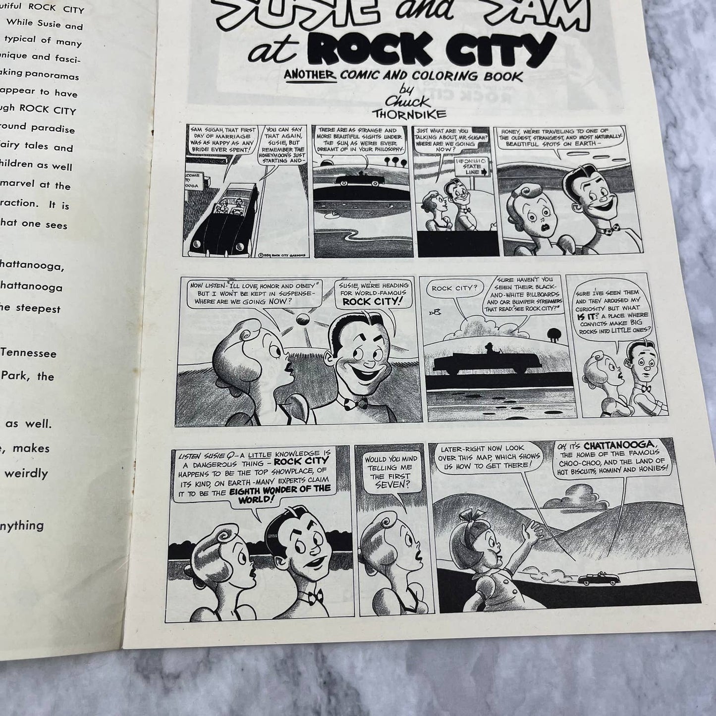 1950 Comic Book SUSIE AND SAM AT ROCK CITY TN Chuck Thorndike TH5-1