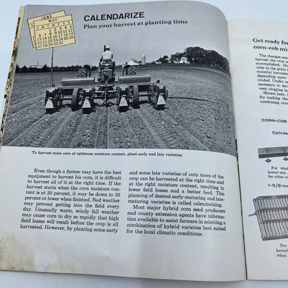 1962 John Deere Combining Corn-Cob Mix Booklet Moline Illinois TH7