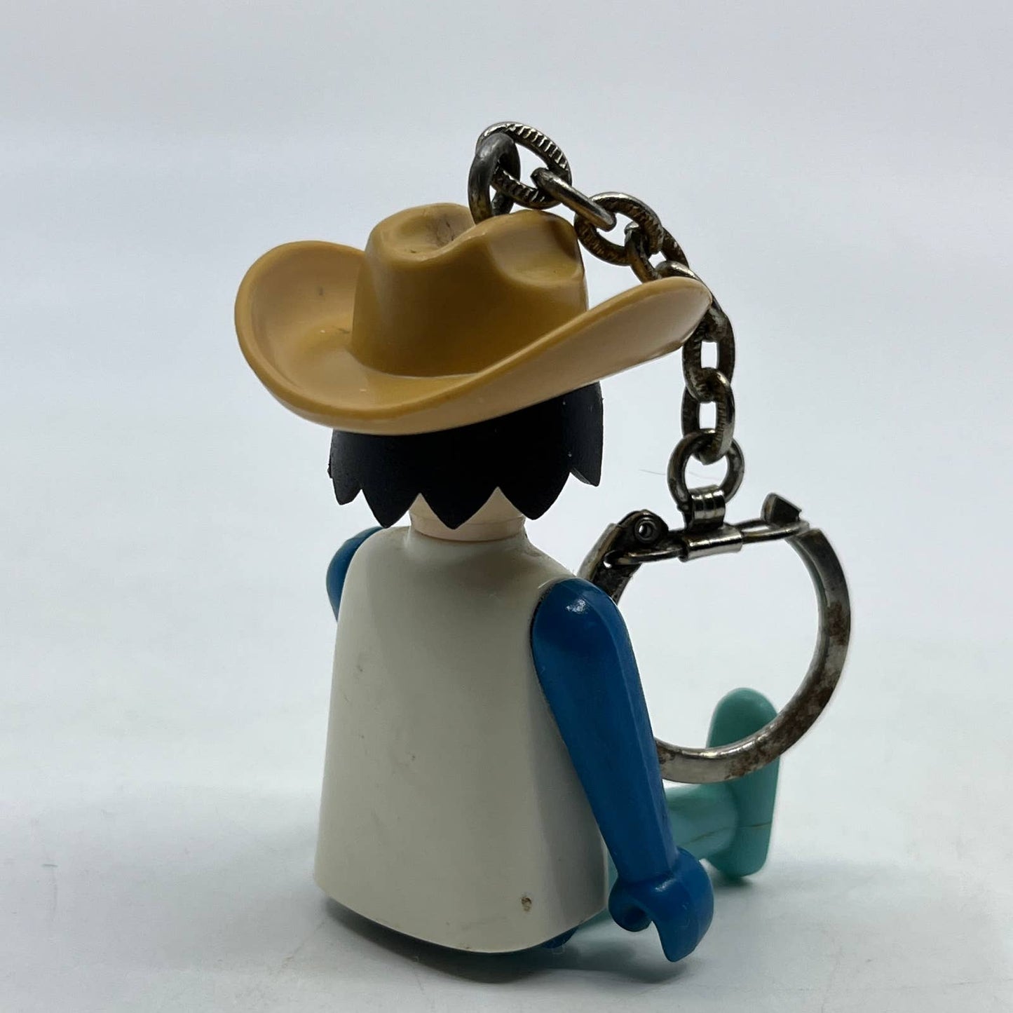 1974 Playmobil Figure Keychain Cowboy Hat Toy Promo Key Chain Geobra TD2