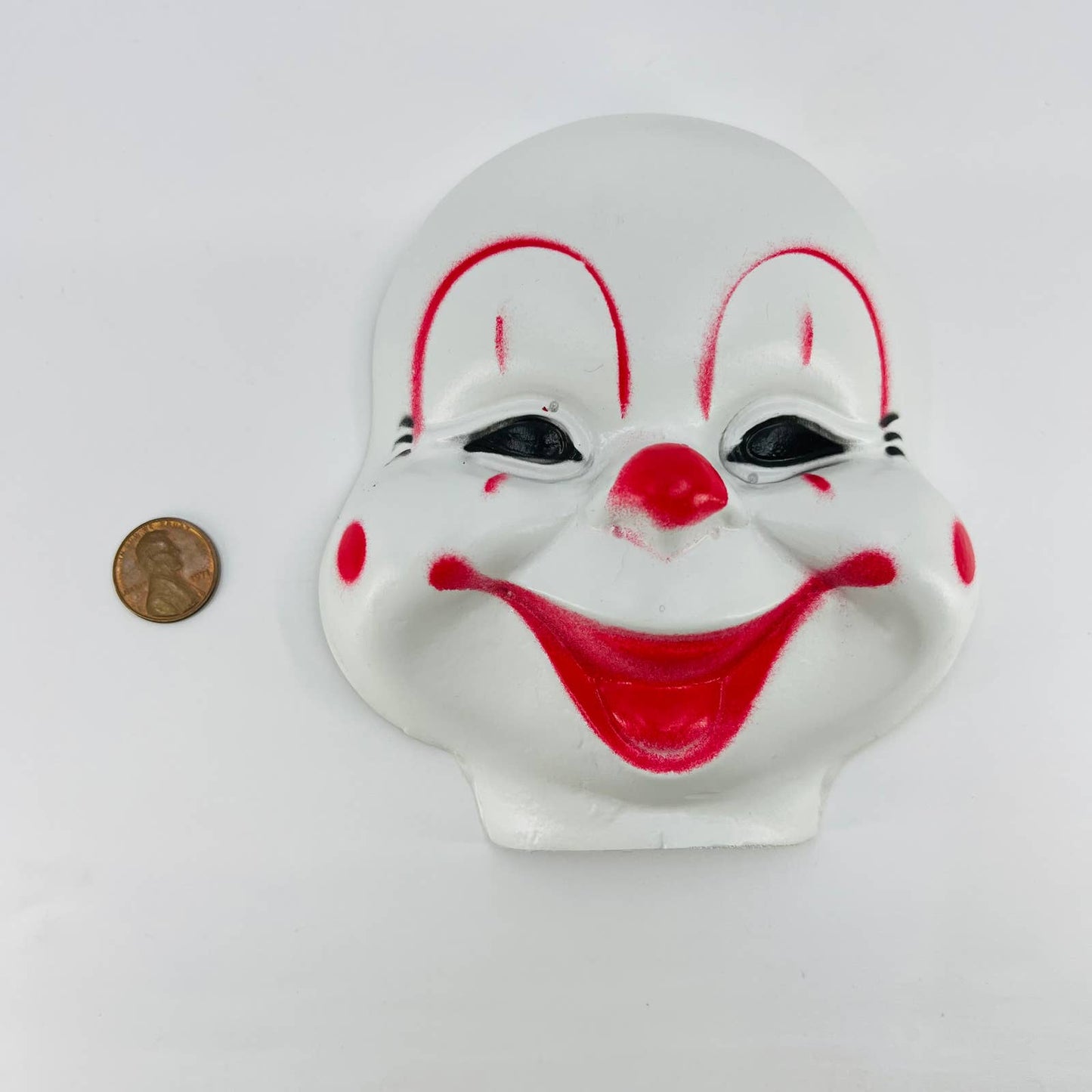 Vintage Fibre Craft Plastic Clown Face 5" Lot of 4 TD9