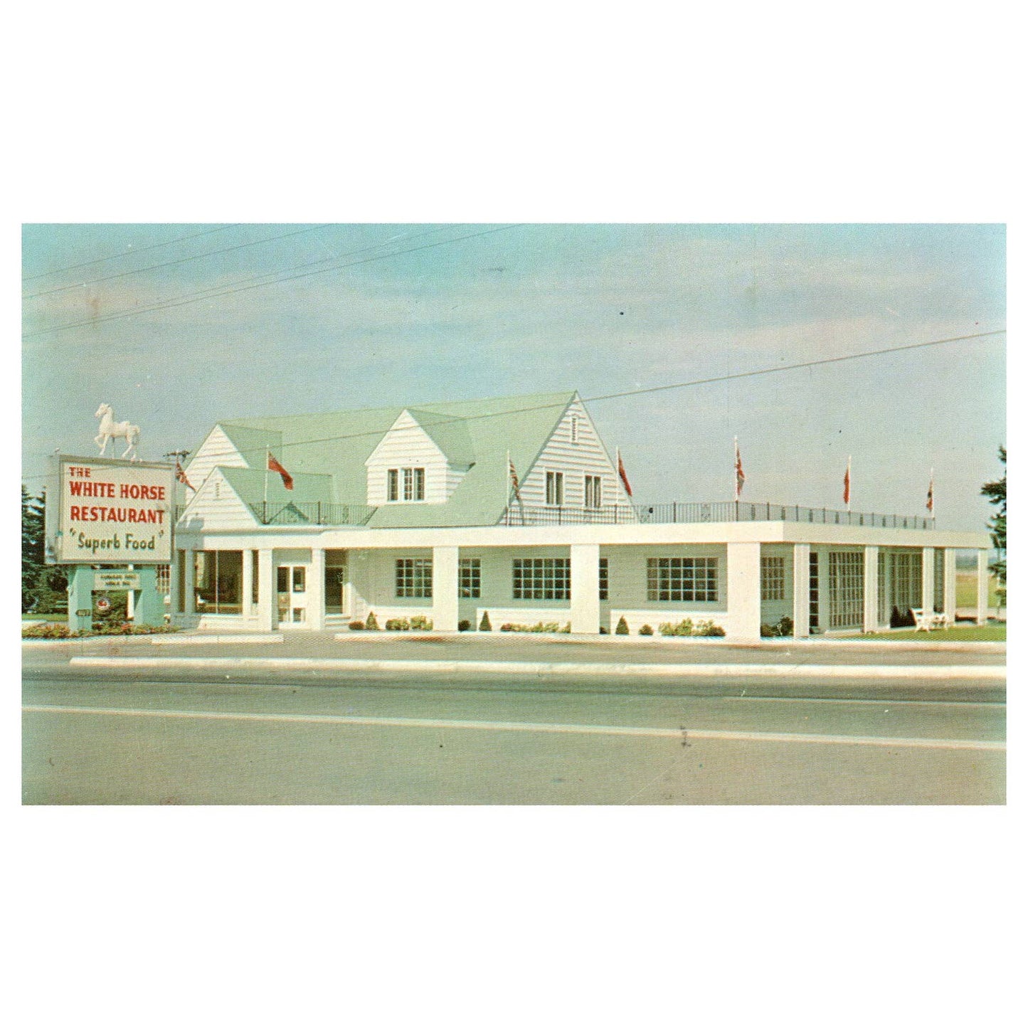 Vintage Postcard - The White Horse Restaurant Paris Ontario Canada 1961 TJ6-1