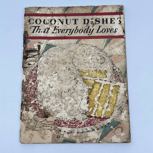 1931 Cookbook Coconut Dishes That Everybody Loves Bakers Coconut Promo TE8