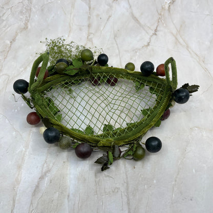 Vintage Green Grapes Headpiece Fascinator Halfhat Ladies Hat HB1