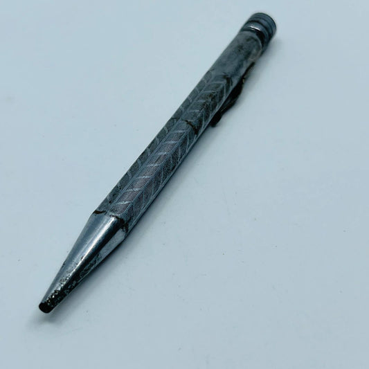 VTG Mechanical Pencil Art Deco Silver Tone SB3