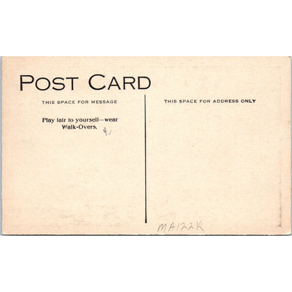 Walk-Over Shoes Wash Day in Old Plymouth Pilgrims c1910 Postcard P1-14
