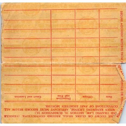 19555 Chauffeur's Renewal License Stub Maurice Sheehan New York SE5