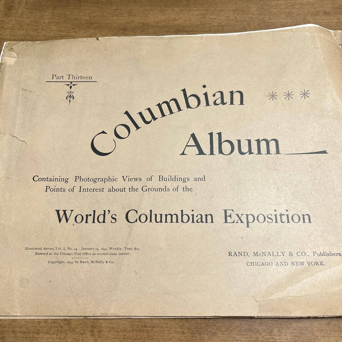 1894 World’s Columbia Exposition Picture Book Album Vol 1 No 14 Rand McNally A9