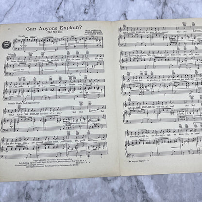 1950 "CAN ANYONE EXPLAIN?" Benjamin & Weiss Sheet Music THE AMES BROTHERS V42-2