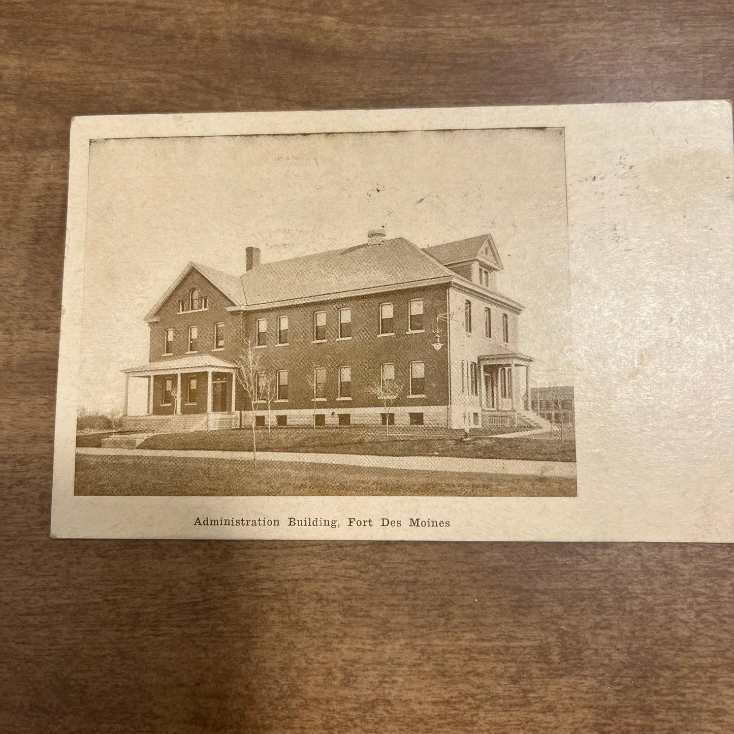 Antique 1917 RPPC Postcard WWI Administration Building Fort Des Moines Iowa PA1