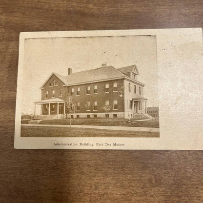 Antique 1917 RPPC Postcard WWI Administration Building Fort Des Moines Iowa PA1