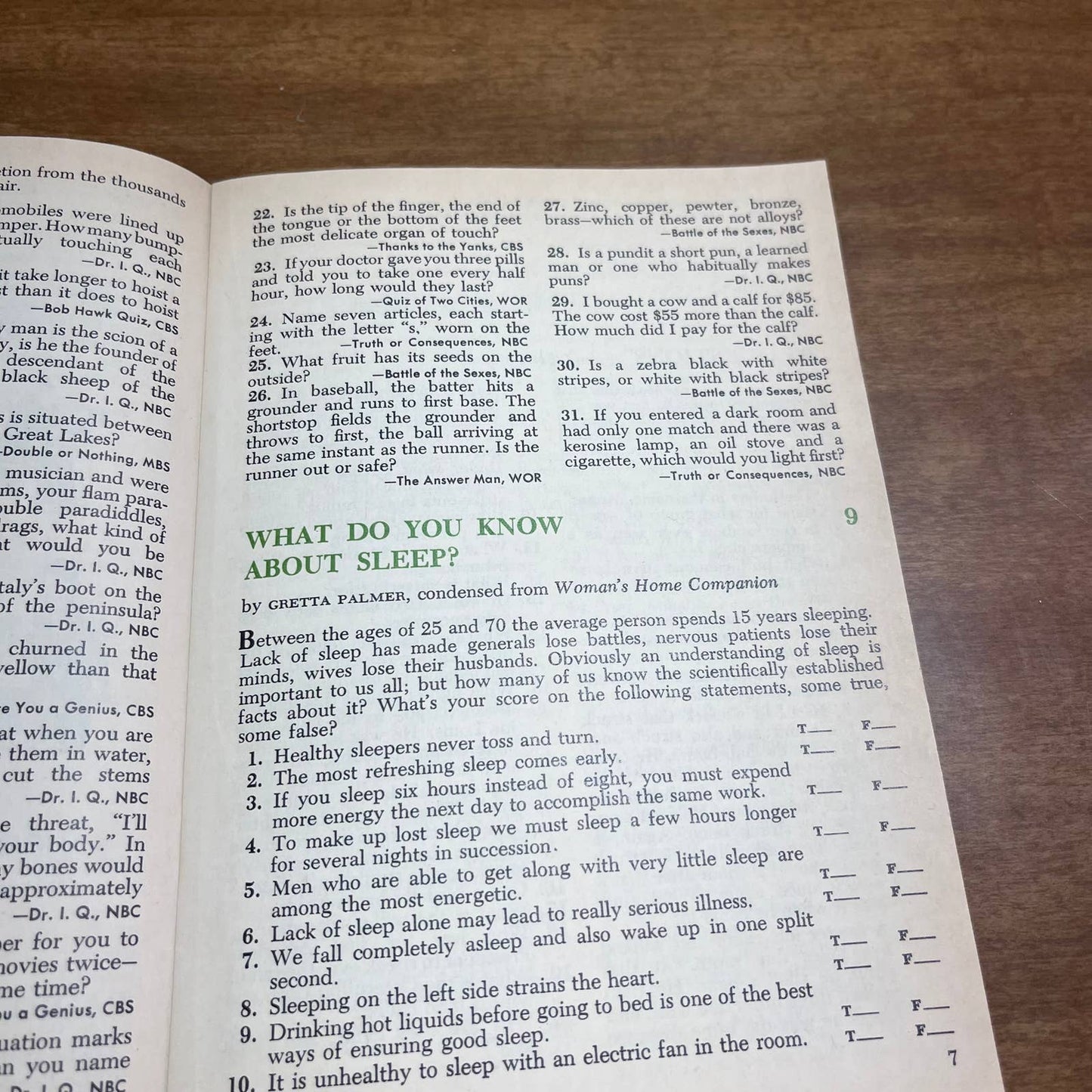 1969 Teasers and Tests from the Reader’s Digest Brain Teaser Booklet A8