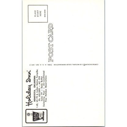 Holiday Inn Henryetta Oklahoma 1950s Original Postcard TK1-27