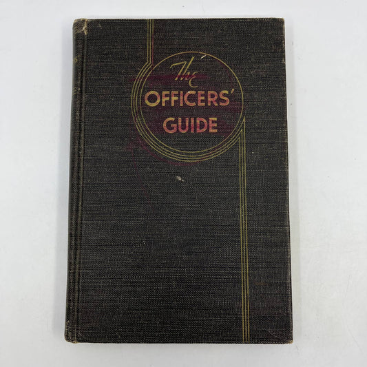 1941 The Officers' Guide 4th Ed. WWII Book. Military Service Publishing TI5