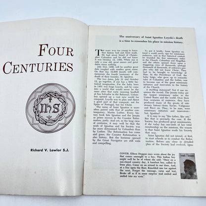 March 1956 Jesuit Missions Four Centuries Magazine Christian Catholic TE3