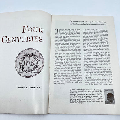 March 1956 Jesuit Missions Four Centuries Magazine Christian Catholic L4-6